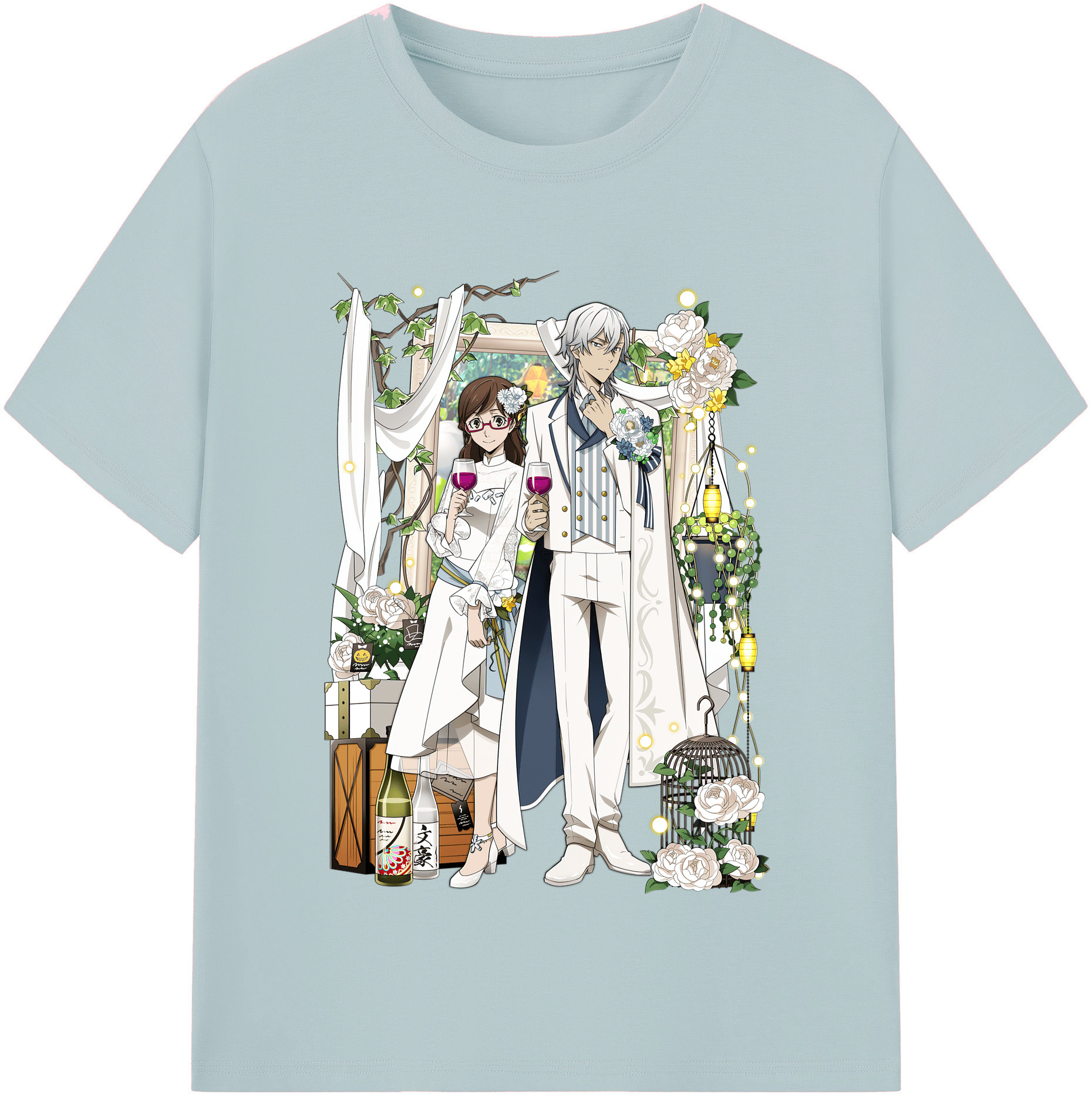 （画像用） 文豪ストレイドッグス Bungo Stray Dogs 綿100％半袖Tシャツ（フロントプリント）